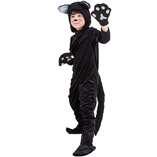 Disfraz de gato negro para niños y niñas