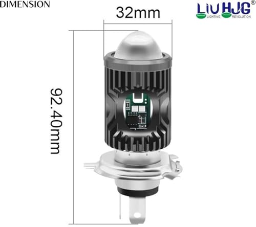 Image of LIU HJG H4 LED Headlight Bulb 20W Waterproof Police Style Multi Color Light for Bikes & Cars, High Brightness White Yellow Red Blue Universal (1 piece)