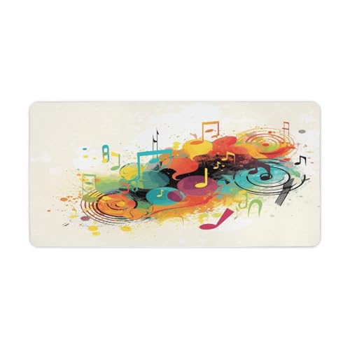 Alfombrilla de escritorio temática musical de goma grande