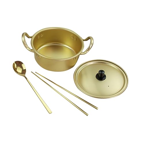 Ciieeo Stylish Korean Instant Noodle Pot Set Multi-purpose Kitchen Cookware for Seafood Noodles Rice for Picnic Household