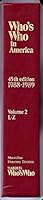 MARQUIS WHO'S WHO IN AMERICA, 45TH EDITION, 1988-1989; 2 VOL. SET B000NCZZLO Book Cover