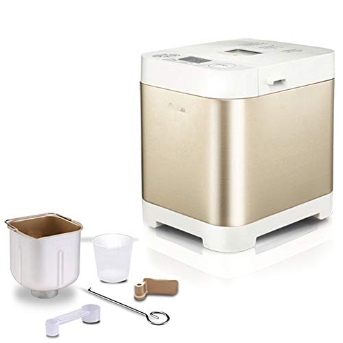 Brotmaschine,Kompakter Schneller Brotbackautomat,Brotbäcker,Edelstahl,Vollautomatische,450 W,13 Stunden Reservierungsfunktion,Leicht Zu Reinigen