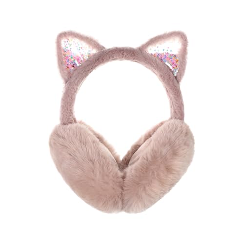 Girl Cat Earmuffs Children Cute Elephant Ear Warmers Winter Warm Ear Covers Foldable Animal Outdoor Earmuffs Cartoon Earmuffs