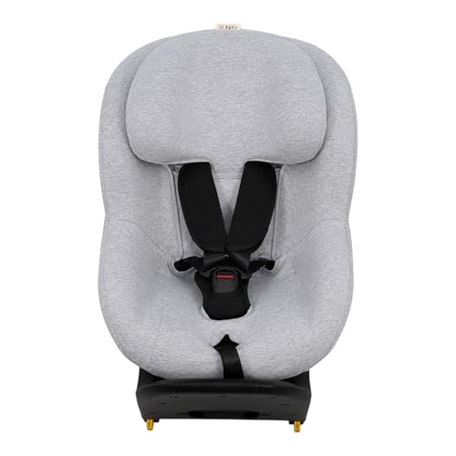 JYOKO Kids Funda de algodón para Silla de Coche Compatible con Maxi Cosi Pearl 360, Mica 360 Pro y Mica Pro Eco I-Size (Estampado Grey)