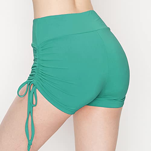 Image of ALWAYS Faux Leather Shorts - High Waist Active Stretch Yoga Short Pants for Women