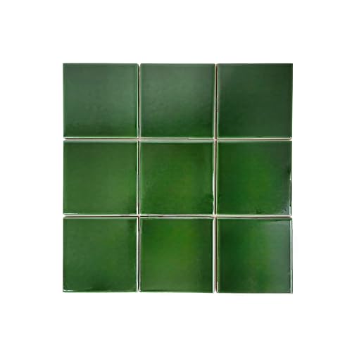 DYARI 4x4 Inch Solid Color Ceramic Wall Tiles – High Gloss Finish...