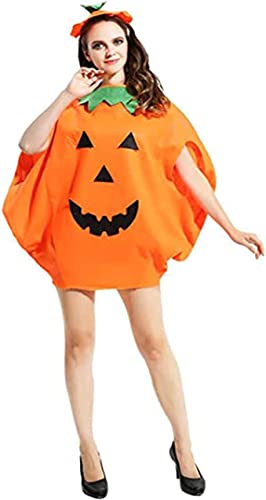 yumcute Disfraces de calabaza de Halloween, ropa de disfraz de calabaza linda, disfraz de Halloween, trajes de cosplay con sombrero para niños y adultos (50 x 60 cm)