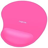 LogiLink ID0027P - Mauspad mit Silikon Gel Handauflage, Farbe: Pink