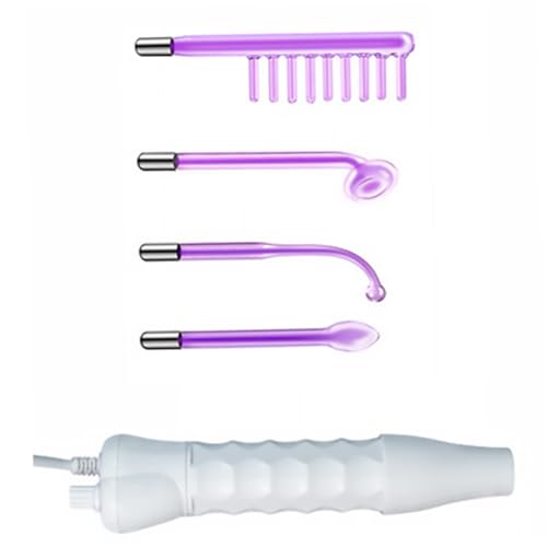 Healifty Dispositivo de Belleza de Alta Frecuencia Portátil Cuidado Piel Masajeador Tubo de Vidrio Dispositivo Reafirmante para Uso Doméstico Color Blanco Compatible Voltaje Ac220