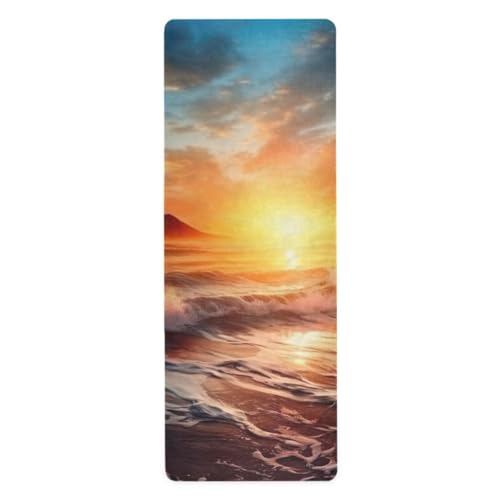 SDMKA Sunset Beach Yoga Mat for Women Men 71