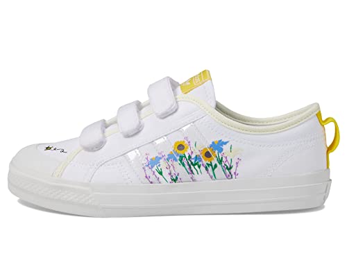 adidas Originals Girl's Nizza (Little Kid) White/Yellow/Off-White 11.5 Little Kid M4