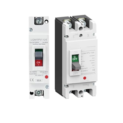 MCCB DC 2P 500V 100A | Disjoncteur Solaire à Boîtier Moulé