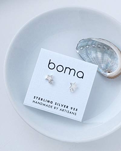 Boma Jewelry Sterling Silver Double Star Stud Earring4