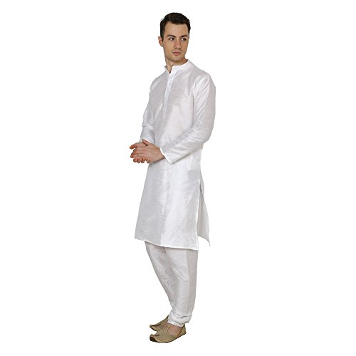 Image of Royal Kurta Men's Cotton Silk Plain Solid Long Only Kurta