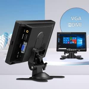 Image of 7 Inch Industrial Tft LCD Monitor Car CCTV Monitor Hdmi /Vga /Av Interface Rear View Monitor, Black