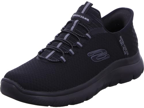 Skechers Men's Summits High Range Hands Free Slip-in Slip-On, Black Mesh Trim Black, 9 UK