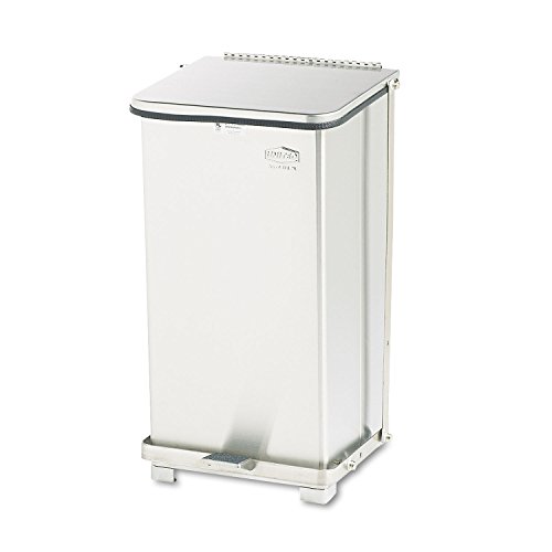 Image of Rubbermaid Commercial Products Defenders Biohazard Steel Trash Can, Step-On, 6.5 GAL, Stainless Steel, Hospital /Doctor's Office /Healthcare Facilities