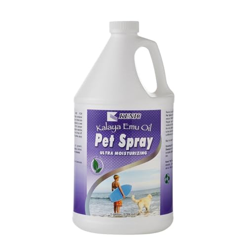 Kenic Kalaya Emu Oil Spray for Pets, Conditioning & Detangling for Dogs & Cats, Shine & Moisture, Soothes Flea Bites & Allergies, USA Made