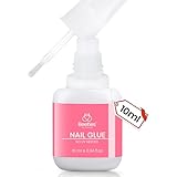 Beetles Press On Nail Glue Quick-Drying 10ml Super Strong Nail Glue, Brush on Glue for Acrylic & Fake Nails, No Uv Light Needed, Long Lasting Spring Nails, DIY Home Manicure
