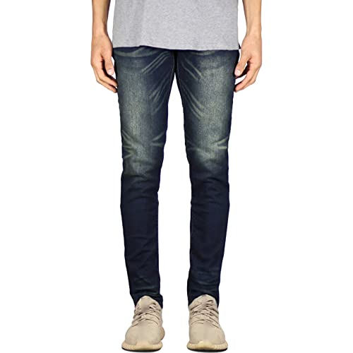 Pantalon en jean droit décontracté avec poche coupe slim stretch pour hommes actifs