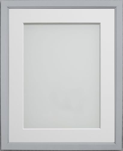 Price comparison product image Frame Company Drayton Range Picture Photo Frame with White Mount For Image Size A4,  Grey