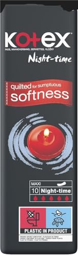 Image of Kotex Maxi Night Time Sanitary Towels, Pack of 6