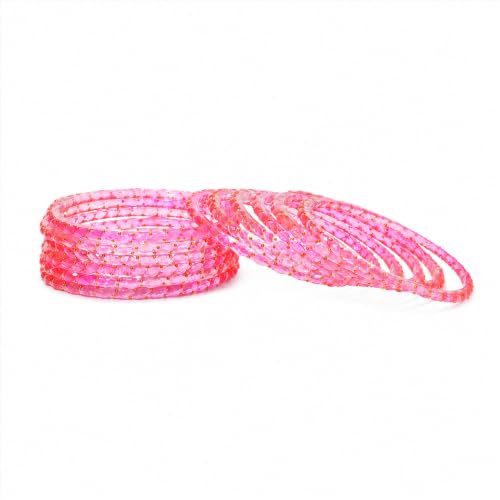 Image of Raindrop Crystal Glass Bangles, Pack of 12