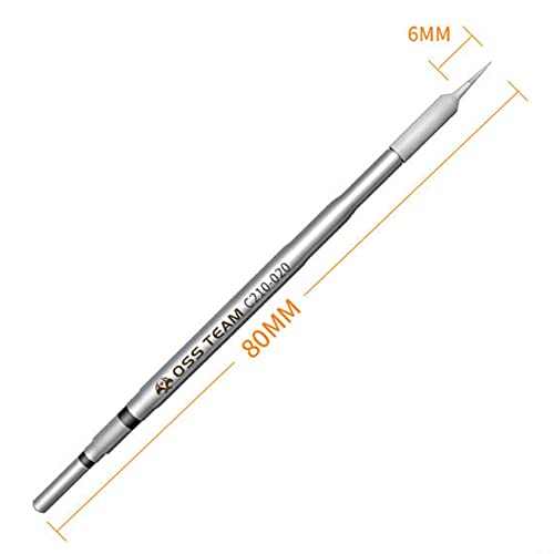 Yothfly C210 Series Soldering Tip Lead-Free Solder Welding Head for T210 Handle for Sugon T26 T26D Soldering Station(020)