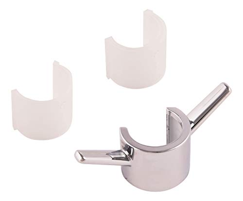 AquaSu Crochet Manea pour douche | Double crochet pour barre de douche | Convient pour les barres de douche de Ø 22 ou Ø 25 mm | Plastique | Chromé | 72374 9 Cover