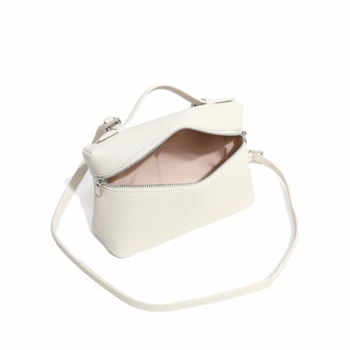 Image of Crossbody Bag for Women Top-Handle Pouch Bag Designer Shoulder Leather Handbag Trendy Purse (Beige)
