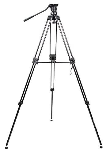 Image of Osaka Pro 650 Plus Heavy Duty Universal Video DSLR Camera Tripod (7 Feet) with Hydraulic Head & Carry Case for Professional Video Cameras (Load Capacity 15 kg)