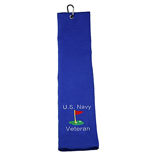 Levlo Navy Retirement Gift Us Navy Veteran Golf Towels Military Gift For Husband Father Veteran Gift (Us Navy Veteran) #TOP4