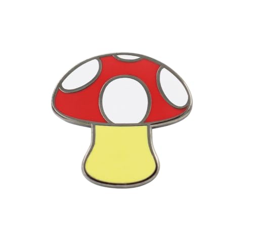 Image of Real Sic Emoji Mushroom Pin Iconic Mushroom Design - Mystic Mushroom Pin for Backpacks, Jackets, Hats, Bags & Tops