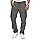 TARAINYA Pantalones Hombre Cargo Trabajo Algodon Baggy Chinos Cordón Largo Elasticos con Bolsillos Gris Oscuro Verde S