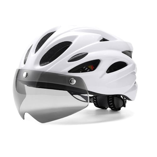 Casque de cyclisme avec lunettes magnétiques et feu de sécurité arrière