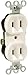 4025WCC20 15A44; 125V 2 Pole Standard Duplex Outlet - White