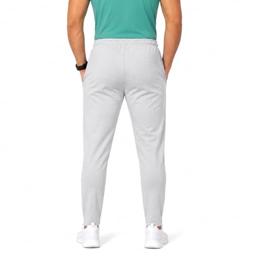 Image of Men's Sports Jogger Track Pants with Drawstring, Light Grey