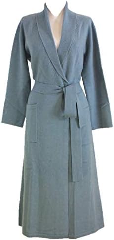 Shephe 4 Ply Women's Classic Cashmere Robe Blue Jean Grey Large - XLarge