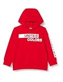  United Colors of Benetton Maglia C/CAPP. M/L 3BC1C2262 Sudadera con Capucha, Rojo 015, Niños