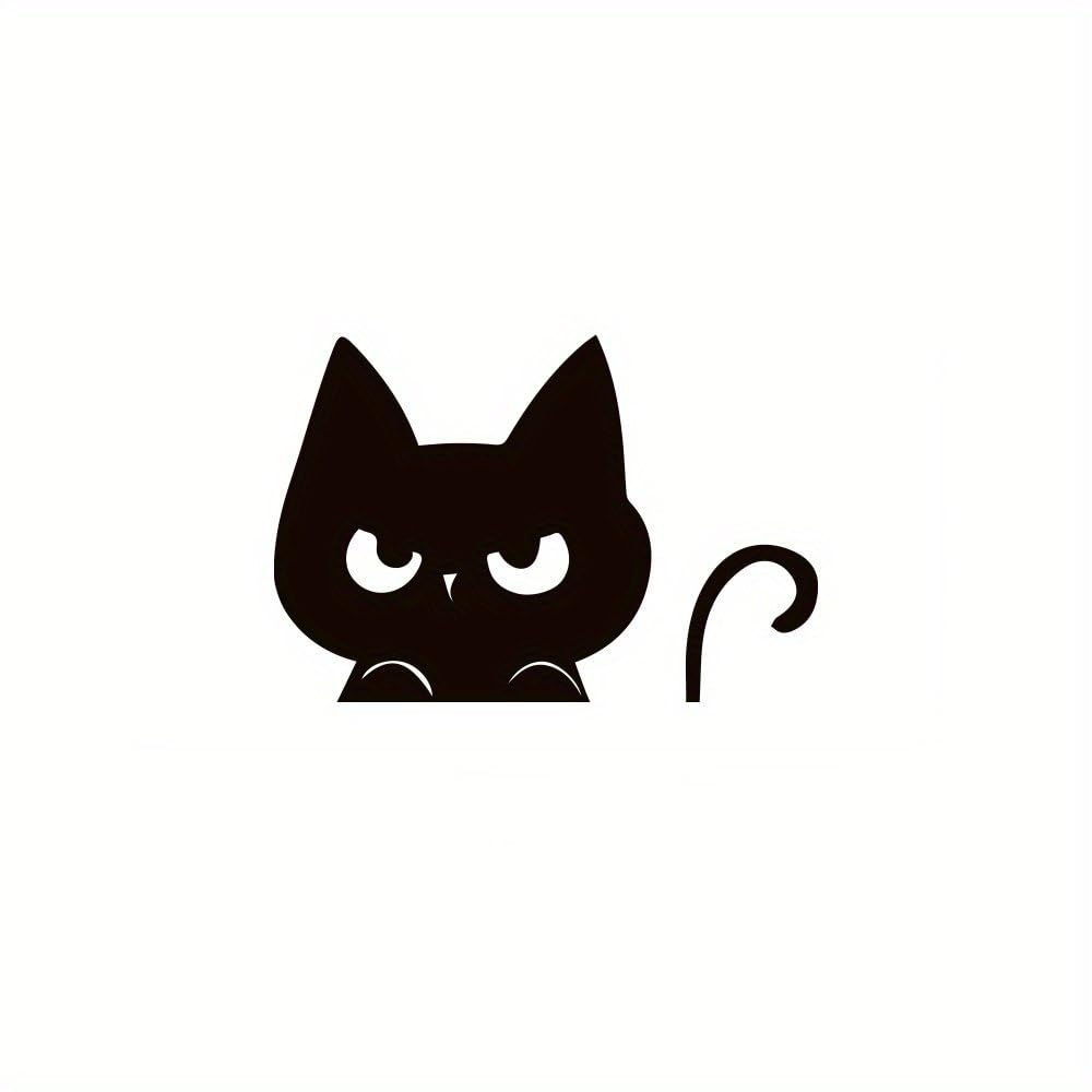 FGLFPXI 4pcs/Set Cat Sticker Pet Sticker for Car Rearview Mirror Laptop