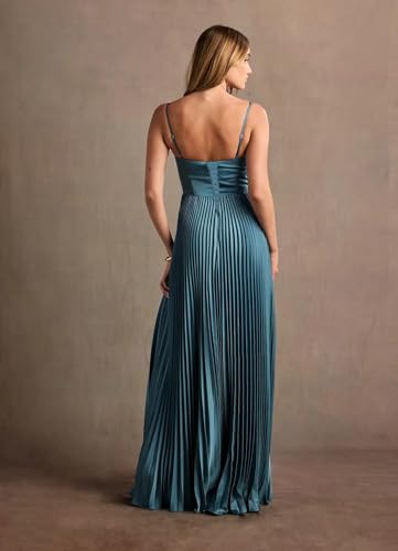 IKMNN Women's Corset Birdesmaid Dresses 2025 Long Pleated Formal Dresss Plus Size Black Evening Party Gown for Women 224