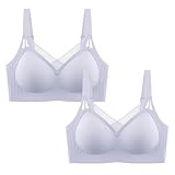 Necalisi Sport BH große brüste starker Halt büstenhebe BH Bügelloser Blau Bustier Crop Top Bra Schlaf BHS Gepolstert für Alltag Yoga 100B