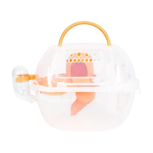 Jaula de viaje para hámster naranja de 29x20cm cómoda para expediciones 2
