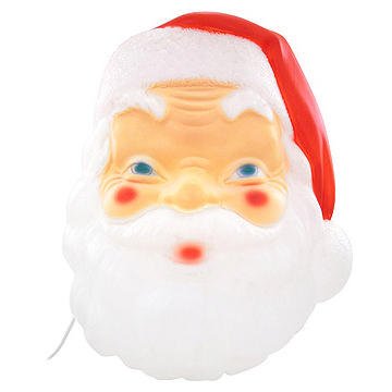 18 Inch Santa Face Lighted Plastic