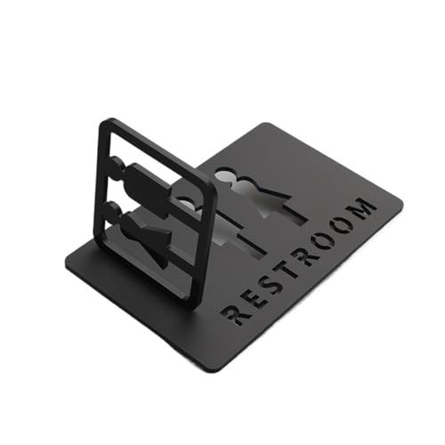 Cartel Aseos Señales de inodoro, centro comercial, edificios oficinas, placas puerta, placa indicadora recordatorio, señal orientación, señalización Wc, montaje lateral 3D para la Pared(B,25x14.9cm)