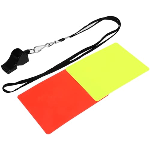 Set de tarjetas y silbato para árbitro fútbol miniatura 1