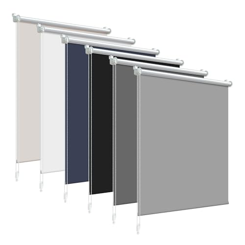 Catálogo de Persianas enrollables y estores para comprar online. 48 Estor Opaco Enrollable sin Agujeros, para Ventanas, 45 x 170 cm (Ancho de la Tela 40 cm), Color Gris Claro, térmico, fijación Klemmfix, Estor Opaco Enrollable Lateral,...