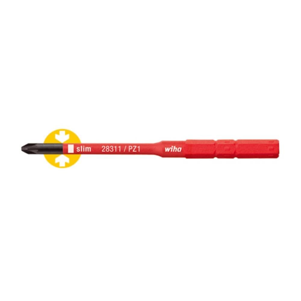 Wiha 2831 slimBit Electric PZ1 x 75 mm, True Red (2831121)