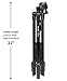 SLIK U883 3-Stage Compact Lightweight Folding Aluminum Travel Portable DSLR/SLR Video/Camera Tripod with 3-Way Pan Head for Canon Nikon Sony Cameras with Carry Case - Black (612-686)