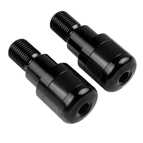 Contrapesos manillar moto para Yamaha MT 09 MT 125 MT 07 MT 10 T Max 530 X Max 125 400 2014 2019 Puños manillar Cap Ends (Color: Negro)